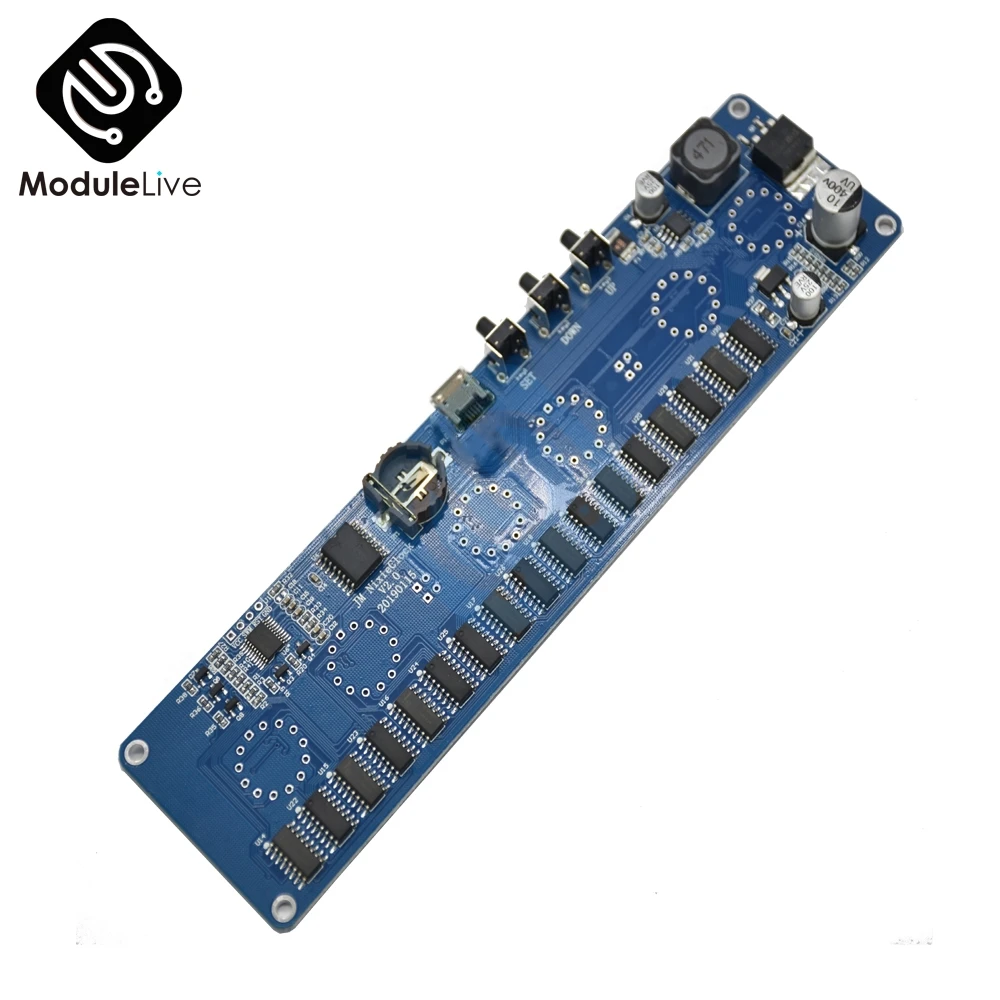 Micro Usb DC 12 В 1A STM8S005 управление IN14 Nixie трубка цифровой светодиодный часы Подарочная плата PCBA RGB лампа часы чип IC Micro USB Diy Инструменты - Цвет: Micro Usb