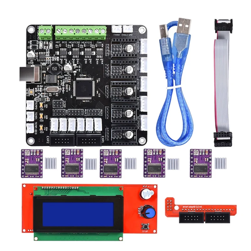 

Kfb3.0 3D Control Board +Lcd 2004 Module Display Monitor Motherboard + Drv8825 Stepstick Stepper Motor Driver Module for Repar