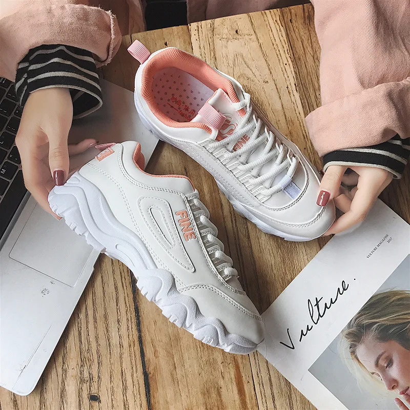 

Dad Shoes 2019 WOMEN'S Shoes Breathable New Style Network Red Fire INS Korean-style Versatile Casual Sports White Shoes Spring