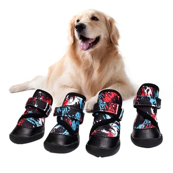 

Reflective Dog Shoes Socks Winter Dog Boots Footwear Rain Wear Non-Slip Anti Skid Dogs Shoes for Medium Large Dogs Pitbull