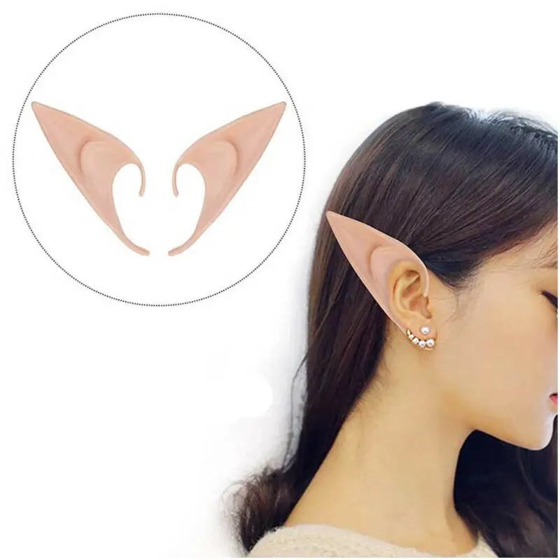 Mysterious Angel Elf Ears Fairy Cosplay Halloween Party Costume Latex Fake Ear
