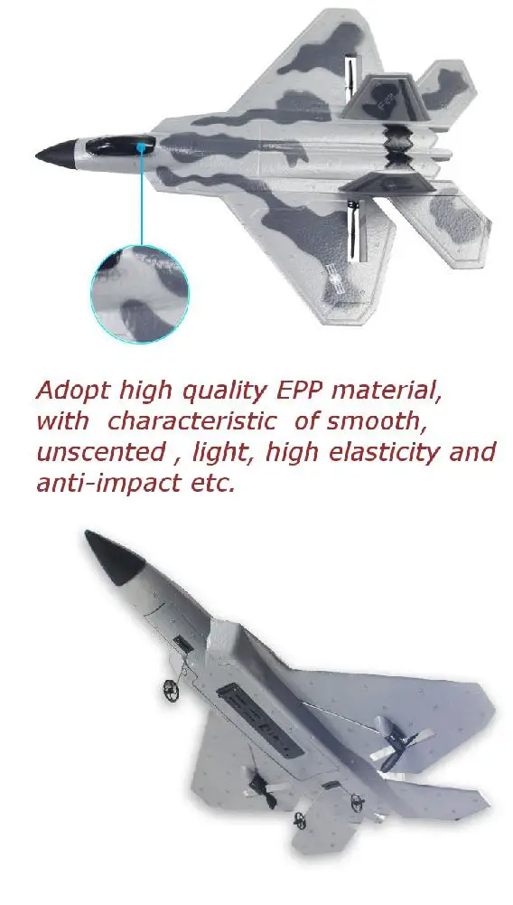 RCtown FX-822 F22 280 мм размах крыльев EPP RC самолет планер 2,4 ГГц RTF с батарейным пультом дистанционного управления