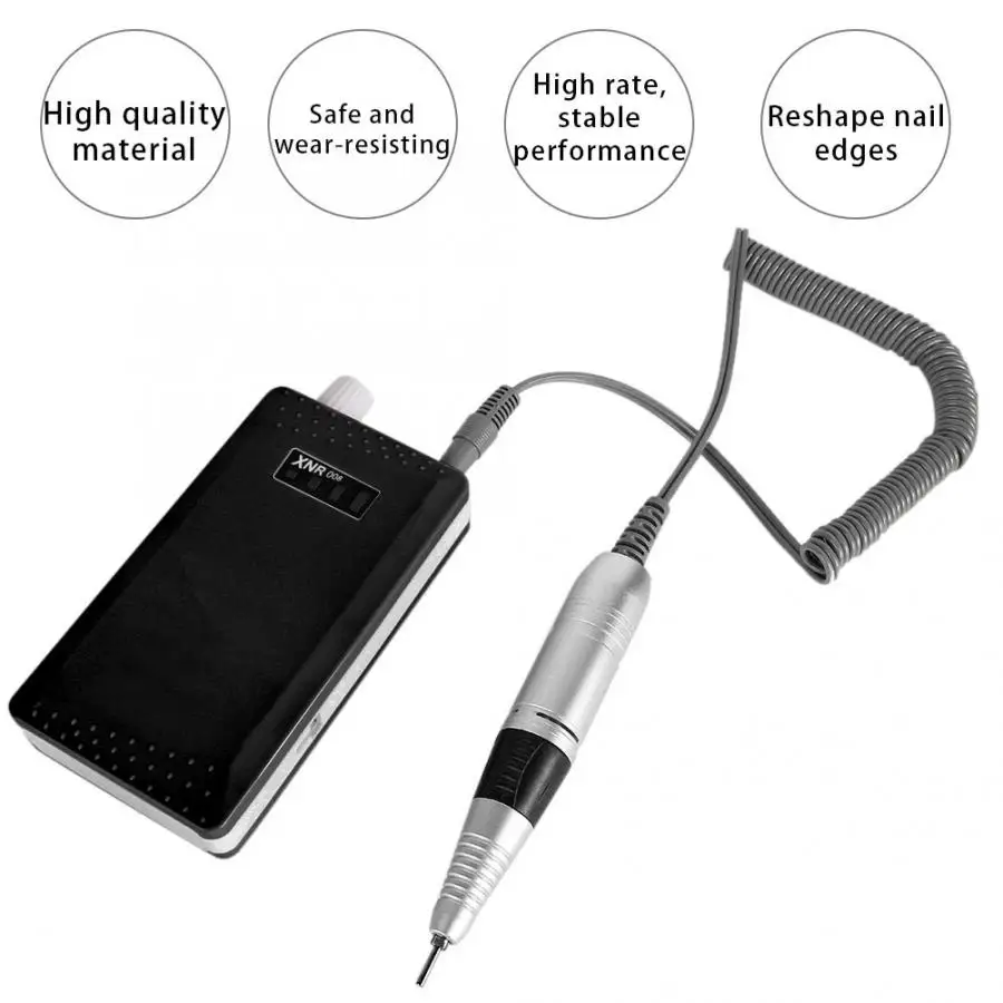 25000RPM Nail Drill Machine Electric Nail Grinding Buffing Polisher Manicure Tool 100-240V Nail File Nail Art Tools Set