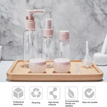 

8 Pcs Cosmetic Jars Bottle Dropper Spatula Funnel Beauty Containers Travel Kit Dispenser Spray Bottle