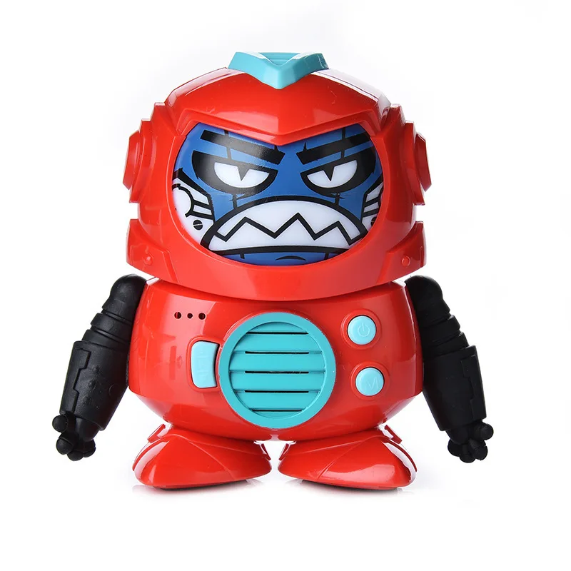 

New Strange Face Changing Recording Mini Robot Dialogue Lighting Creative Toys for Children