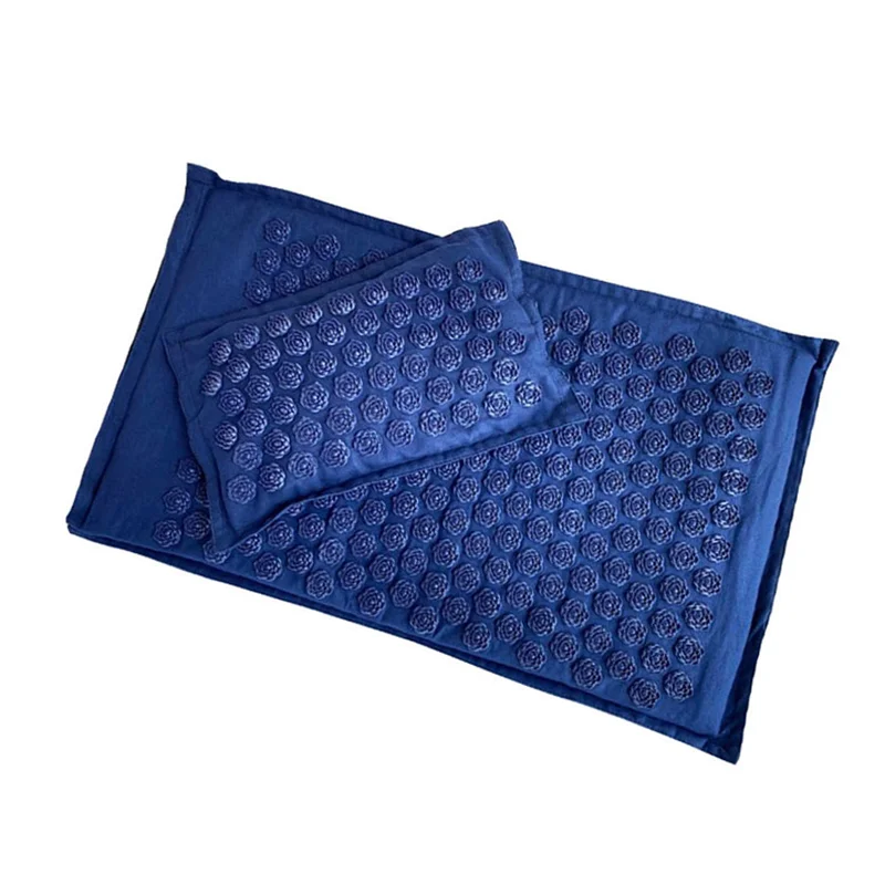 Nature Linen Coconut palm Massage Yoga mat sport pillow mat with bag Lotus Spike Acupressure Mat Cushion yoga mat sports floor mats massage pad yoga fitness equipment