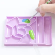 5 цветов акрил акварель Палитра для ногтей пластины Гель-лак для ногтей картина держатель чертежа Маникюр нейл-арта практичный