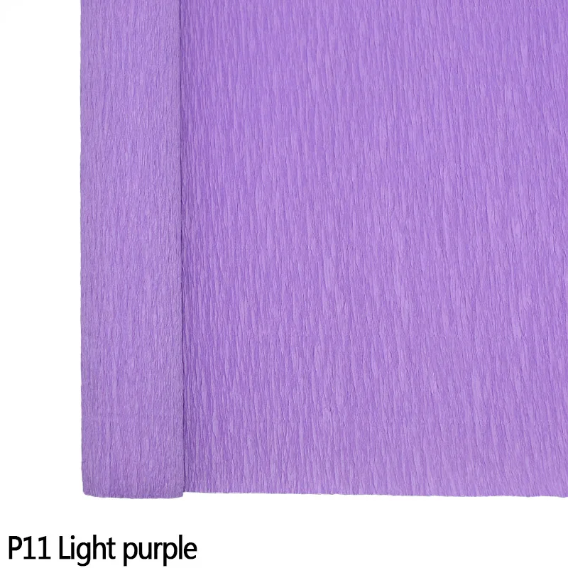 50*250 см цветной рулон гофрированной бумаги оригами Crinkled креп бумага ремесло самодельные цветы Декор подарочная оберточная бумага для дома вечерние поставки 75 - Цвет: P11 Light purple