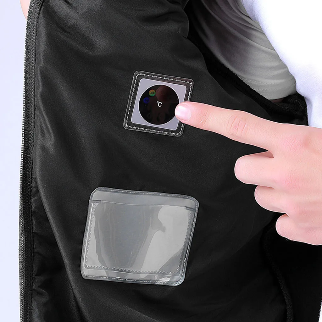  Invierno de los hombres es inteligente USB volver calefacción Sudadera con capucha худи con capucha