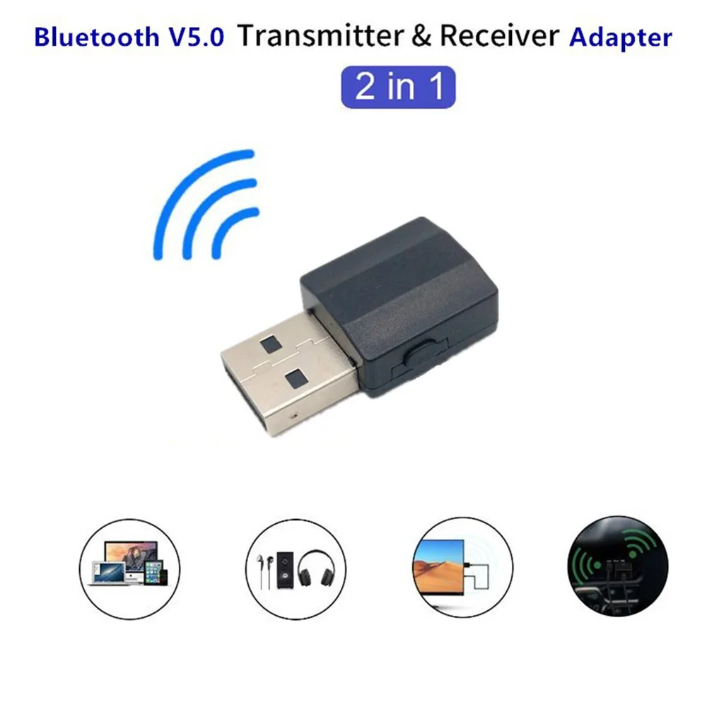 Bluetooth 5,0 беспроводной приемник аудио адаптер передатчик 3,5 мм AUX с переключателем
