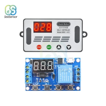 

DDC-431 Delay Controller DC 5V 12V 24V LED Light Digital Time Delay Relay Trigger Cycle Timer Delay Switch Timing Control Module