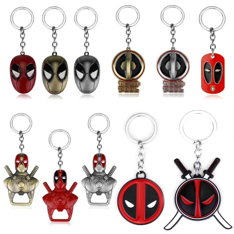 Metal Comic Movie Key Chain Set Alloy Marvel Key Fob Set for Present Metal Comic Movie Key Chain Set Alloy Marvel Key Fob Set for Present