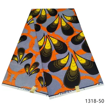 

new arrival 6yard nigeria ankara fabric wax prints fabric wholesale african fabric 100% Polyester african wax print fabric 1318