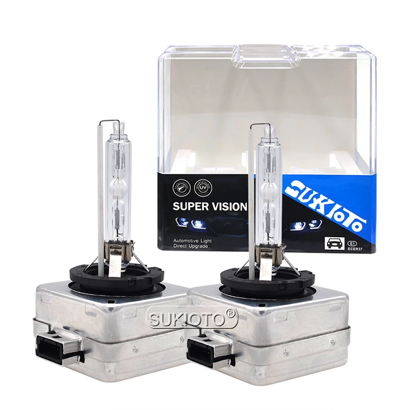 SUKIOTO 2PCS Super Vision 35W 55W D1S D2S D2R D3S D4S D4R Xenon HID Bulbs 6000K 4300K 5000K 8000K 10000K Car Headlight Lamps (2)