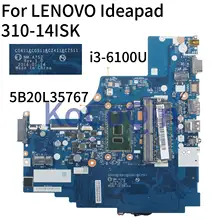 KoCoQin ноутбук материнская плата для Lenovo Ideapad 310-14ISK I3-6100U материнская плата CG411 CG511 CZ411 CZ511 NM-A752 5B20L35767 SR2EU DDR4