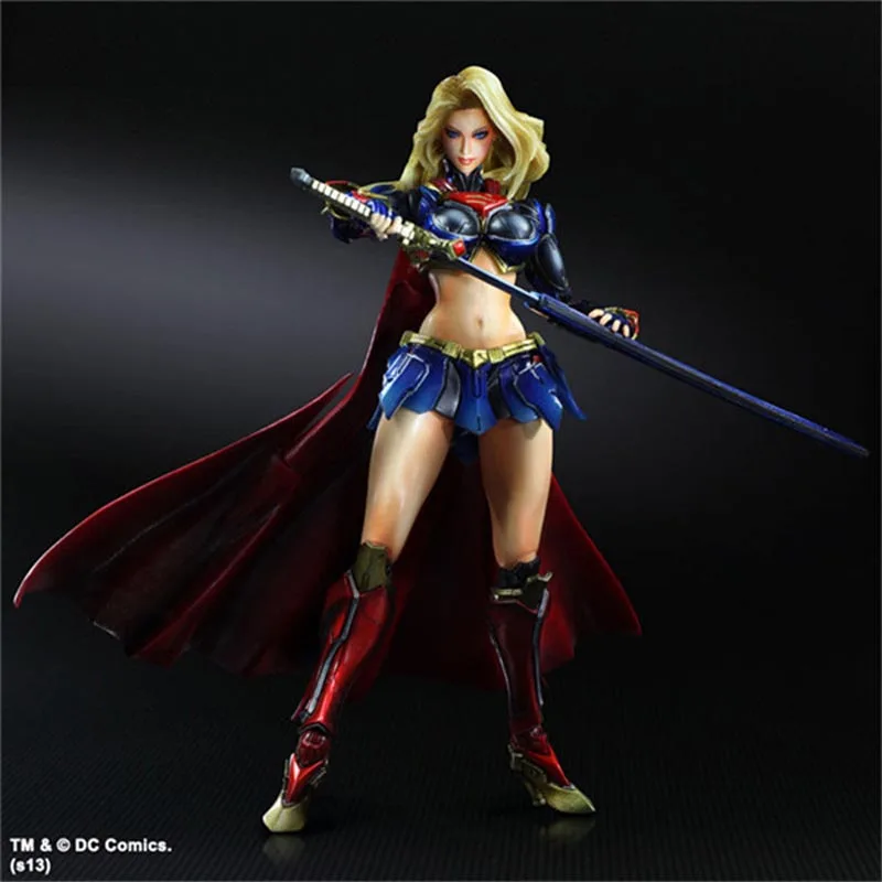 Play Arts Super Hero DC Bushidou Фигурка Девушки Коллекция игрушек 25 см