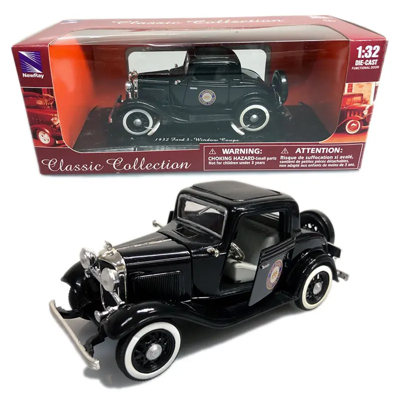 Newray 1/32 Масштаб Модель автомобиля игрушки 1932 Ford 3 Window купе литая металлическая