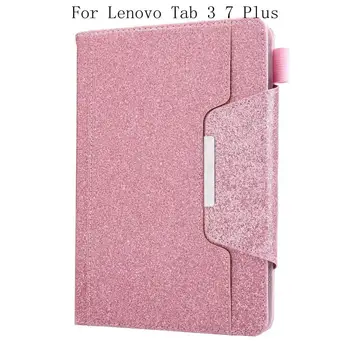 

PU Leather Smart Case For Lenovo Tab 3 7 Plus 7703 7703x TB-7703X TB-7703F Auto Sleep Full Protective Case PU Flip Stand +gifts
