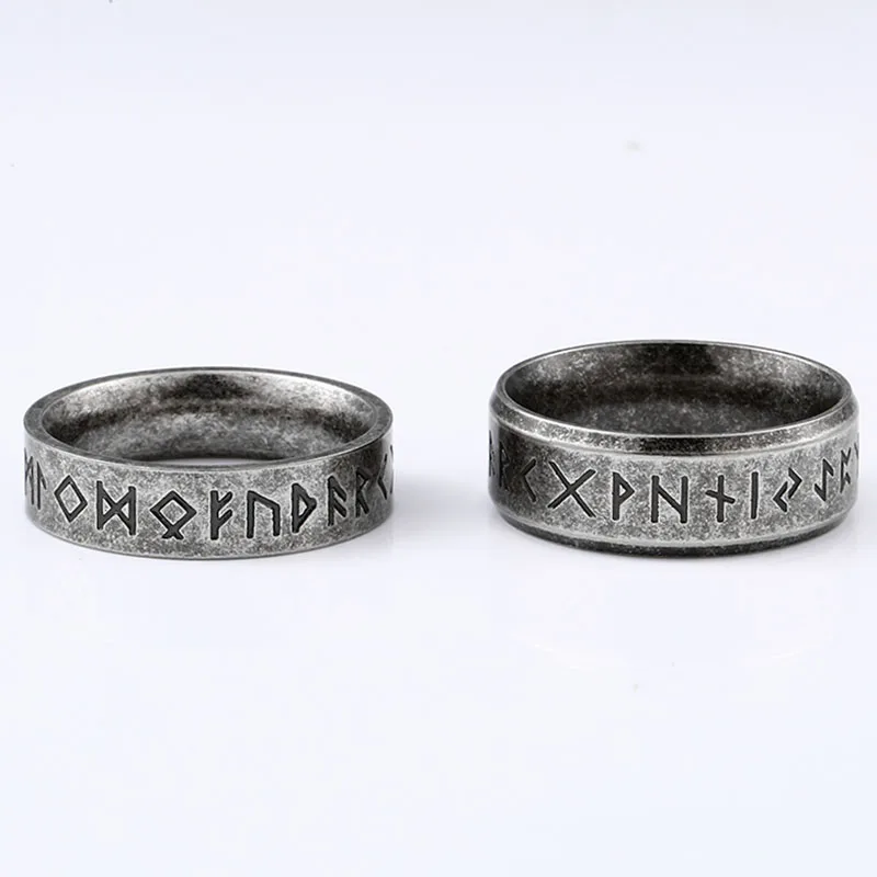 Байер 316L нержавеющая сталь модный стиль для мужчин и женщин мода Odin Norse амулет викинга руны слова Ретро Кольца Ювелирные изделия LR-R133