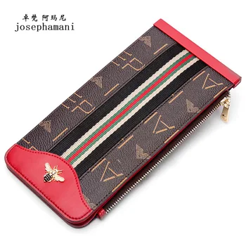 

women long portfel High-end josephamani brand wallet new Card Pack fashion Phone bag Beautiful little bee carteira