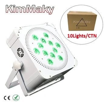 

10pcs/CTN Maky Professional DJ Lighting 12*18W Led Uplighting Remote Control WIFI Battery Wireless RGBWA UV 6in1