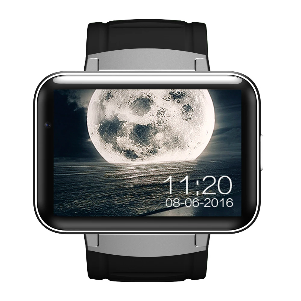Серый Умные часы DM98 поддержка SIM Android 2,2 дюймов Большой экран 320*240 MTK двухъядерный 1,2G 900mAh с wifi 3g gps Smartwatch телефон - Цвет: Серый