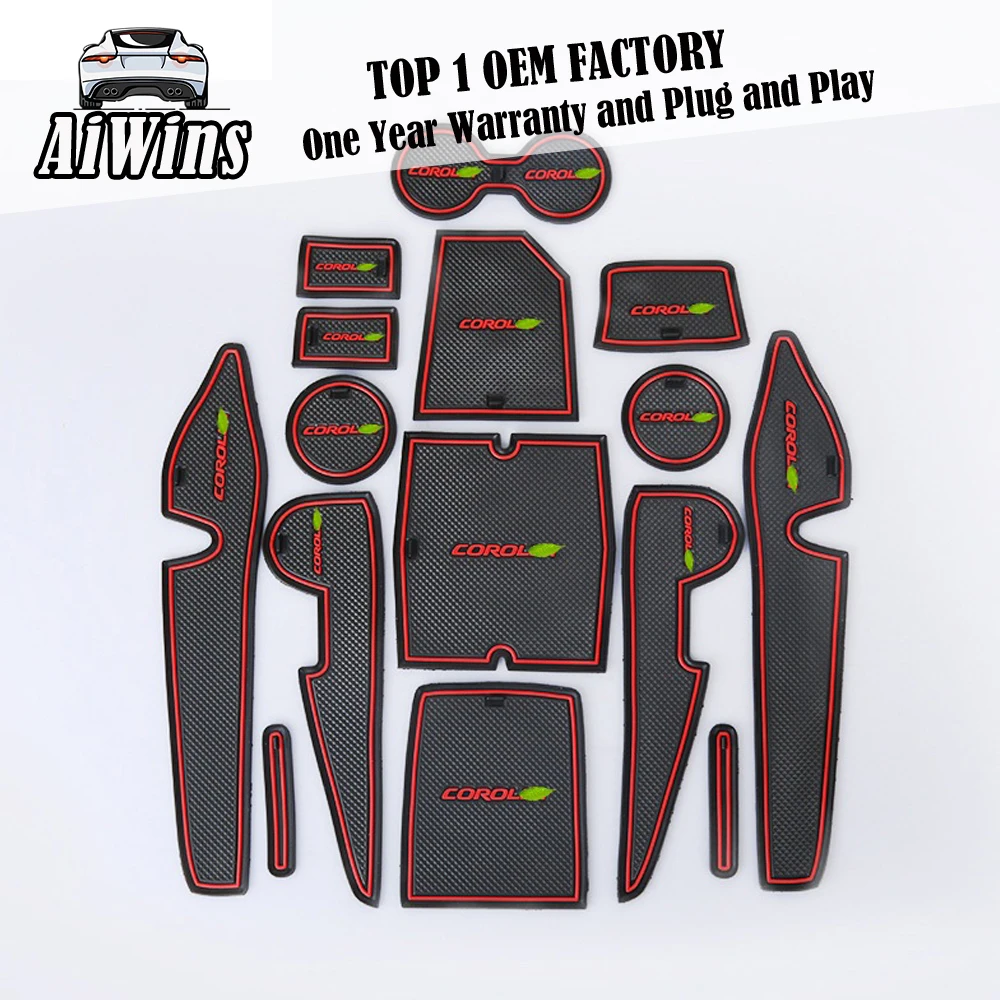 Best Price Car styling For 2019 Toyota Carola / Levin door slot mat refitted door slot mat cup mat interior decoration storage antiskid mat Best Price Car styling For 2019 Toyota Carola / Levin door slot mat refitted door slot mat cup mat interior decoration storage antiskid mat