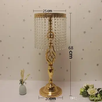 

Rhinestone Candelabra Wedding Party Elegant Candle Holder Pretty Table Centerpiece Vase Stand Crystal Candlestick Wedding Decora
