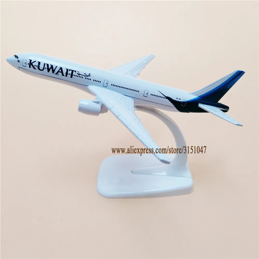 16 см сплав металла Air KUWAIT Airways B777 модель самолета куок Боинг 777 авиакомпания модель самолета Стенд самолет детские подарки