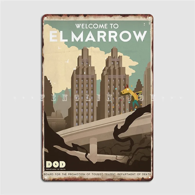 Grim Fandango Travel S Poster Targa In Metallo Club Murale Pittura Personalizzata Decor Tin Sign Poster
