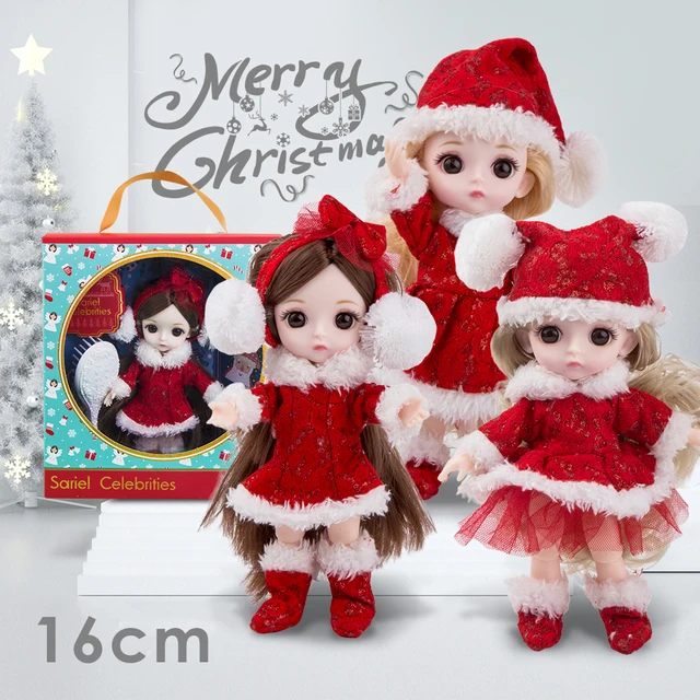 New 16cm 1/12 Bjd Cute Doll 13 Moveable Joints Body Makeup Dress Up Plastic DIY Toys Girls Fashion  Girlfriend Christmas Gift 1