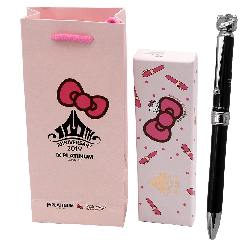 Kawaii платины многофункциональная ручка в стиле Hello Kitty Автоматическая шариковая