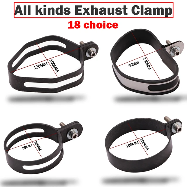 Motorcycle Exhaust Muffler Escape Clamp Carbon Fiber Hanger Bracket 90mm 100mm 120mm for Yoshimura for akrapovics for SC for TBR