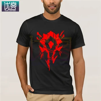 

World of Warcraft Horde Bones Crest Men's Gamer Pocket Tee Shirt Cotton Tee Shirt Present Tops Summer Tees Cotton O Neck T-Shirt