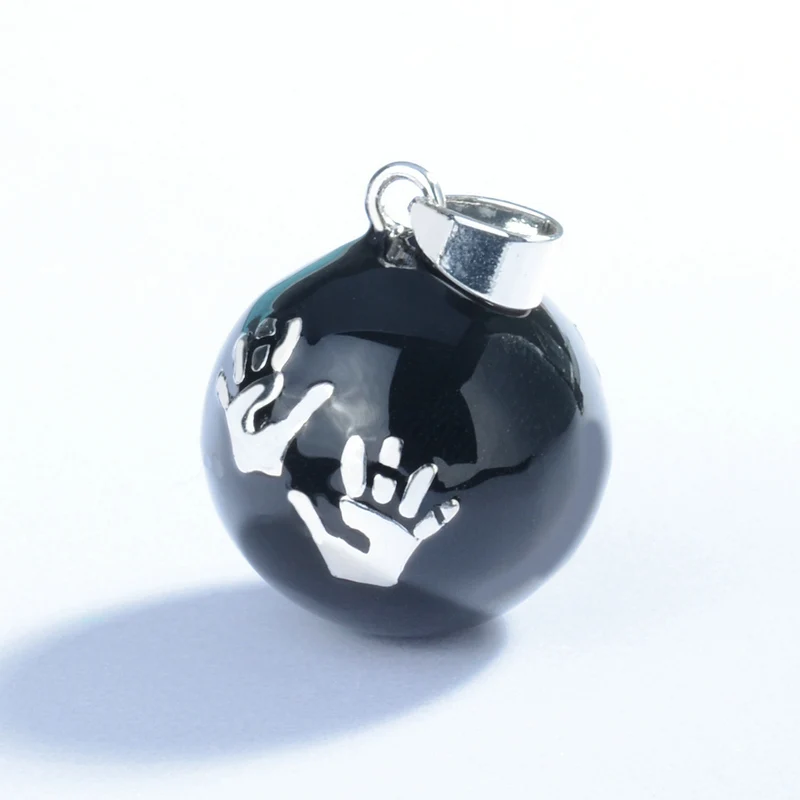 Baby Handprint Double Hearts Stars And Moon Pattern Mexican Bola Harmony Pregnancy Pendant Maternity Ball Angel Necklace 5