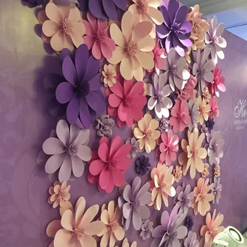 

Sponge waterproof handmade foam flowers Wedding Cheap Artificial Backdrop Decoration Handmade Tissue Big Large Giant Wall Paper