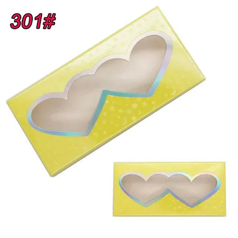 50/100pcs False Eyelash Paper Packaging Box Eyelash Box Packaging Custom Logo Bionic 25mm Mink Hair Heart Shape Box