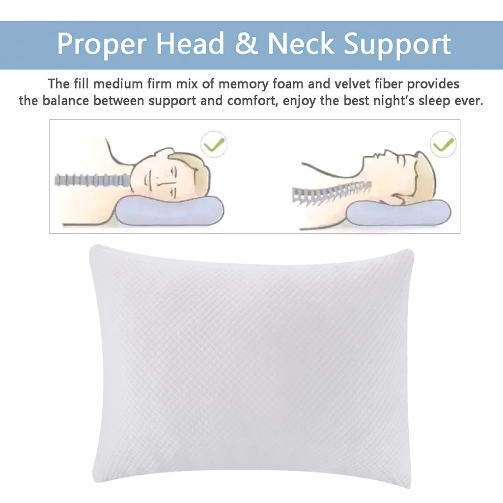 

2019 High Quality Bamboo Fiber And Memory Foam Pillow Combination Adjustable Height Pillow Support Wholesale Dropshipping