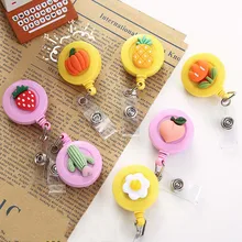 

Cute Cartoon Retractable Badge Pull Buckle For Women Kids Students ID Badge Holder Clip Credit Card Holder Clip Office Supplies