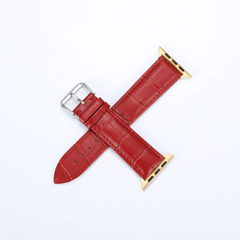 Синий светло-голубой Качественный ремень из коровьей кожи Браслет для Apple watch band 44 мм 38 мм для iWatch Новая серия 1 2 3 4 черный ремешок для часов - Цвет ремешка: Синий светло-голубой
