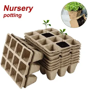 

Starter Tray Kit Garden Tool Home With Plant Markers 12 Holes Biodegradable for Home, Outdoor Garden to Plant Flowers