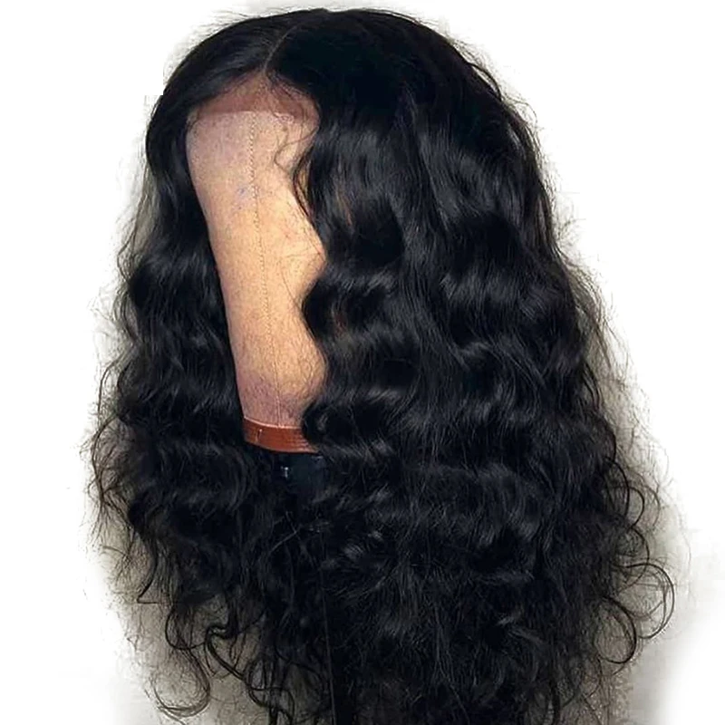 LUFFYHAIR предварительно выщипывающийся бесклеевой перуанский полный парик шнурка с