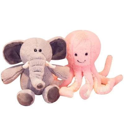 25 см Моделирование Осьминог плюшевая мягкая игрушка слон животные аксессуары для дома куклы игрушки для детей подарки на день рождения