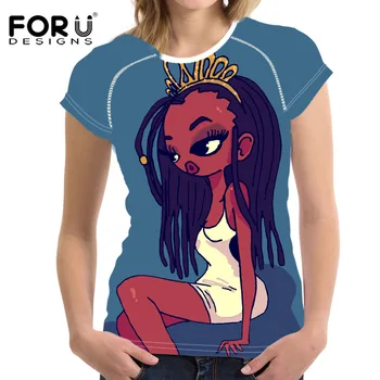 

Tee Shirt Femme Women 2019 Summer Graphic Funny African Black Girls Print Harajuku T Shirt Korean Tops Streetwear Camiseta Mujer