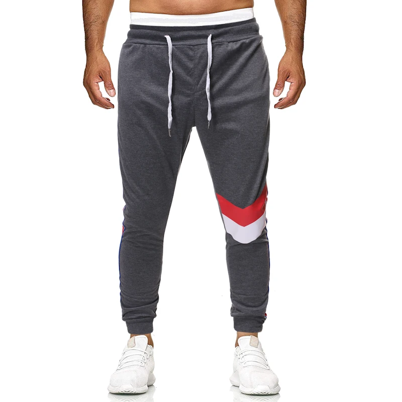 

CYSINCOS 2019 Men Jogger Patchwork Gyms Pants Men Fitness Bodybuilding Gyms Pants Clothing Sweatpants Trousers Hombre