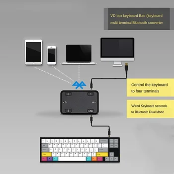 

Varmilo Vdbox Mechanical Keyboard Wired to Dual-Mode Wireless Bluetooth Multi-Terminal Converter