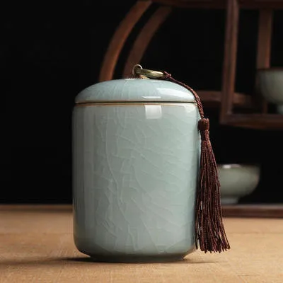 Jia-gui luo китайская керамическая чайная коробка ruyao kiln очень настойна. Каждый горшок имеет свою уникальную текстуру. В удивить - Цвет: 4