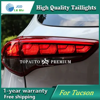 

Car Styling tail lights LED Brake Lights Warning Lights case For Hyundai Tucson IX45 2016 2017 2018 Taillights