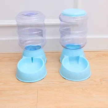 

2 Pcs 3.8L Pet Automatic Feeder Dog Cat Drinking Bowl Pets Water Dispenser and Feeder Self-Dispensing Pet Supplies (Blue)