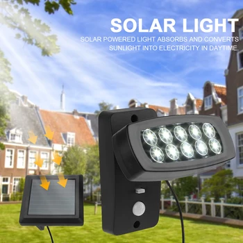 

10 LEDs Doorway Separated Waterproof Adjustable Angle Outdoor Garden Multifunction Yard Wall Lamp High Brightness Solar Light